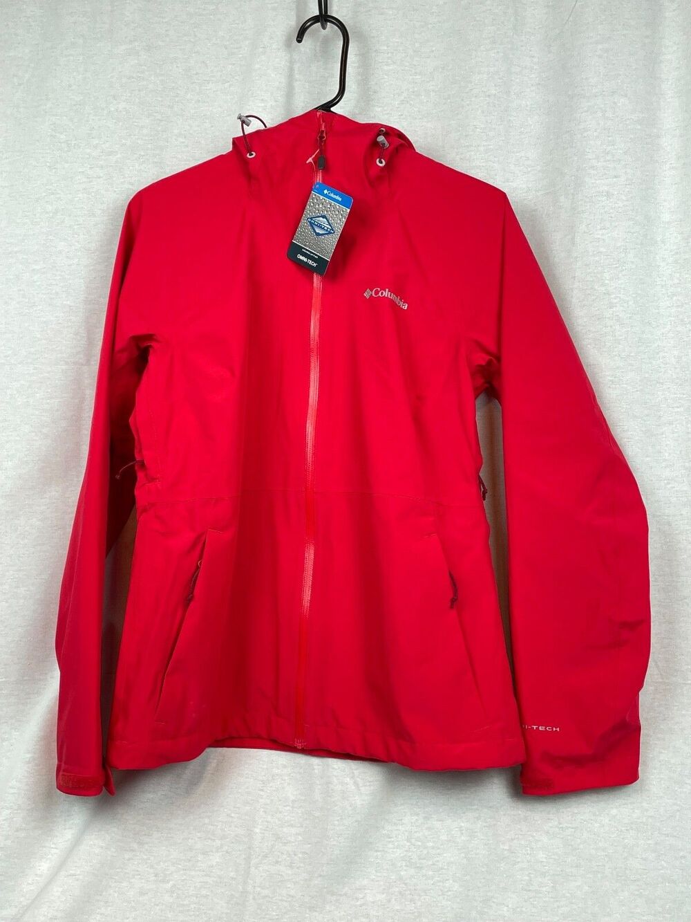 Columbia Waterproof Red Waterproof Windproof Raincoat, Women's Small, New!